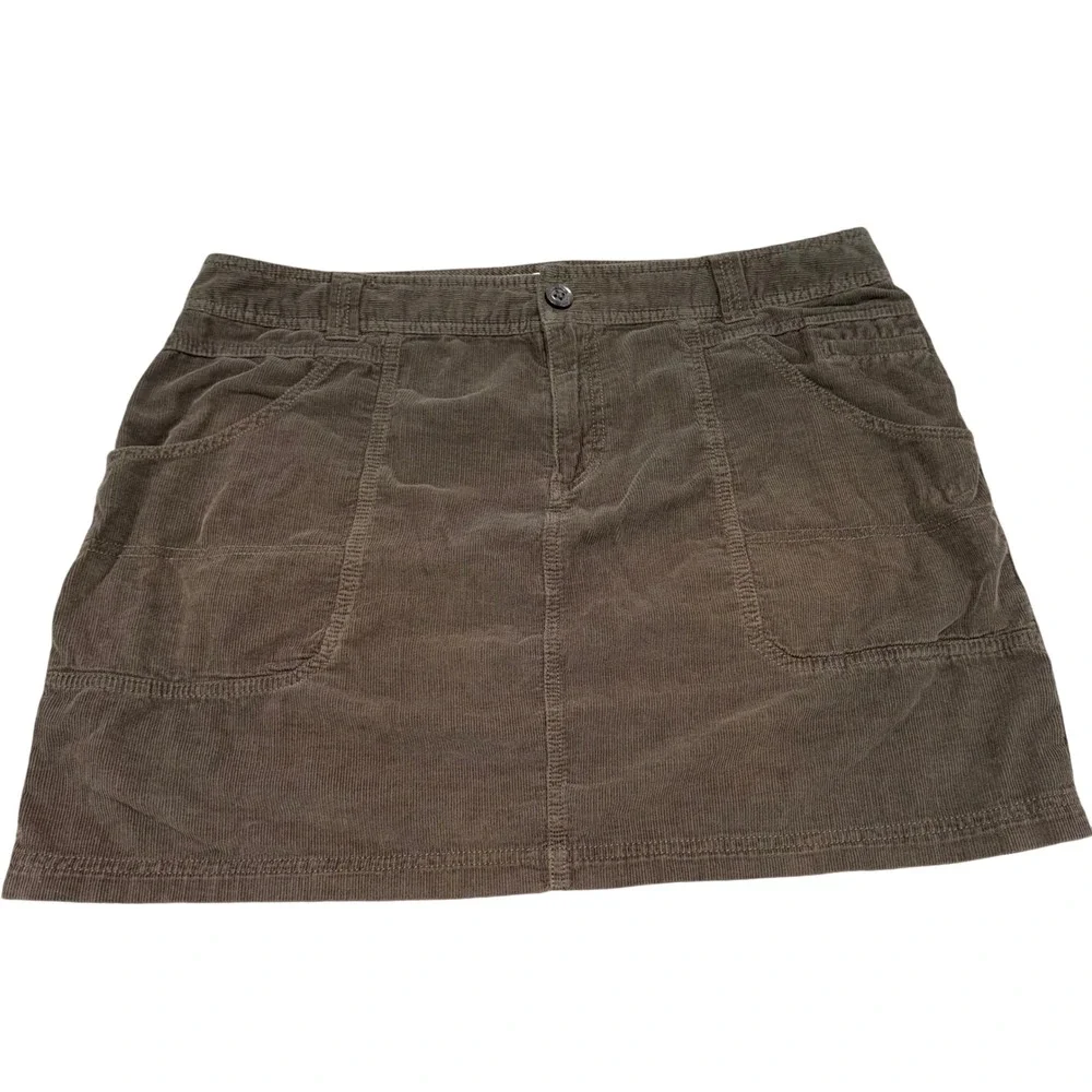 Corduroy Mini Skirt Outdoor Utility Gorpcore Women 16 Olive Green Columbia
